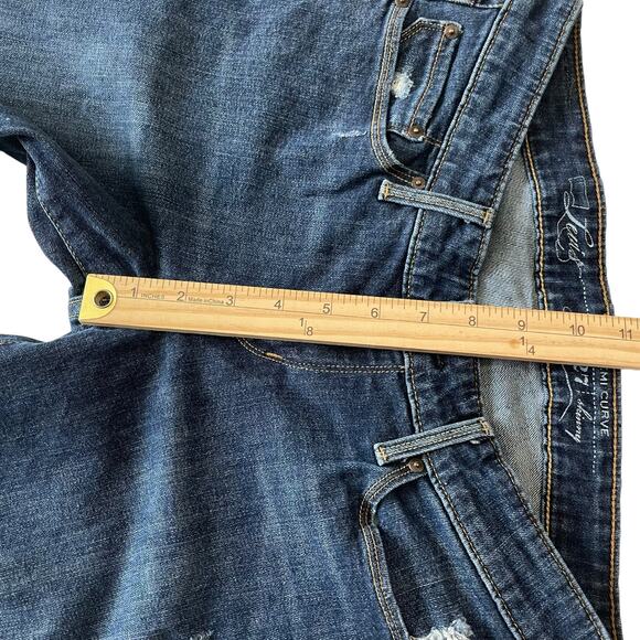 Levis Womens Jeans Size 27 Demi Curve Skinny Mid Rise Denim Blue Jeans Dark Wash - Picture 10 of 10